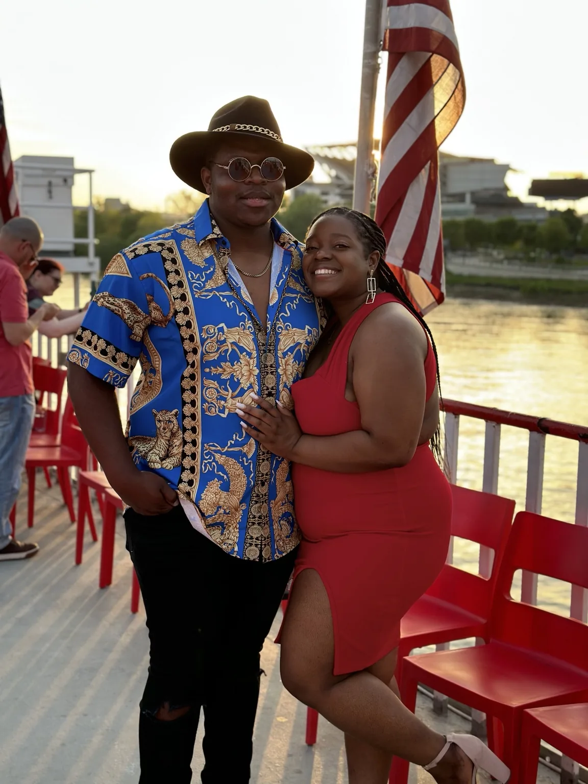Clark and Gloria together in a gallery memory