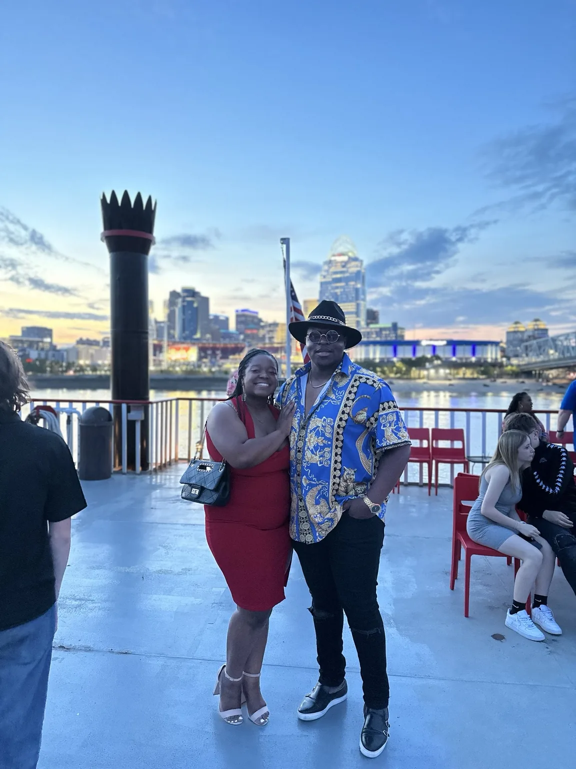 Clark and Gloria together in a gallery memory
