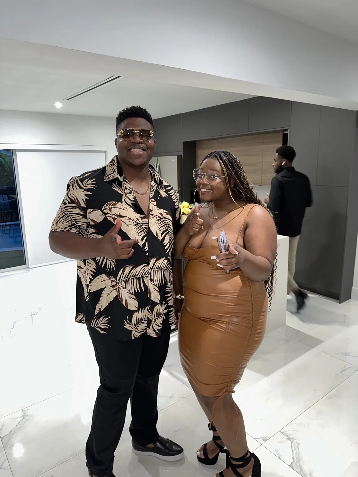 Clark and Gloria together in a gallery memory