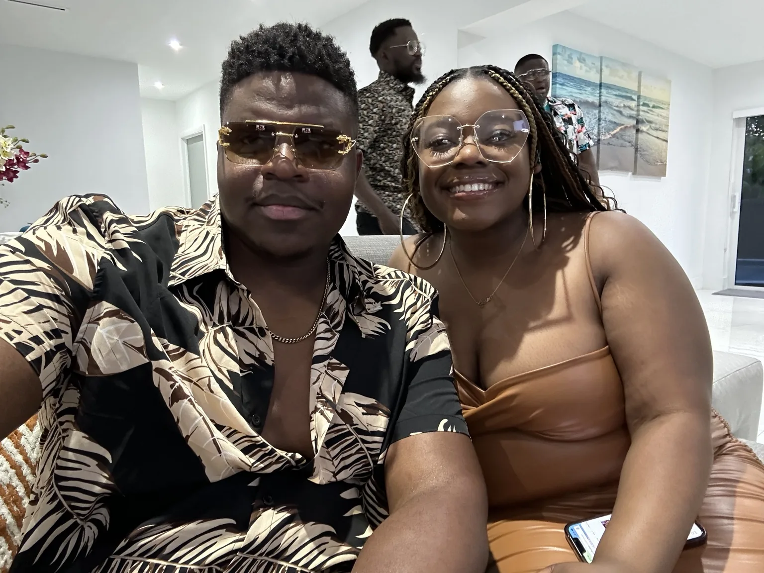 Clark and Gloria together in a gallery memory