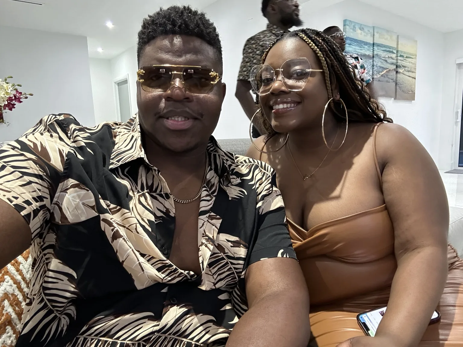 Clark and Gloria together in a gallery memory