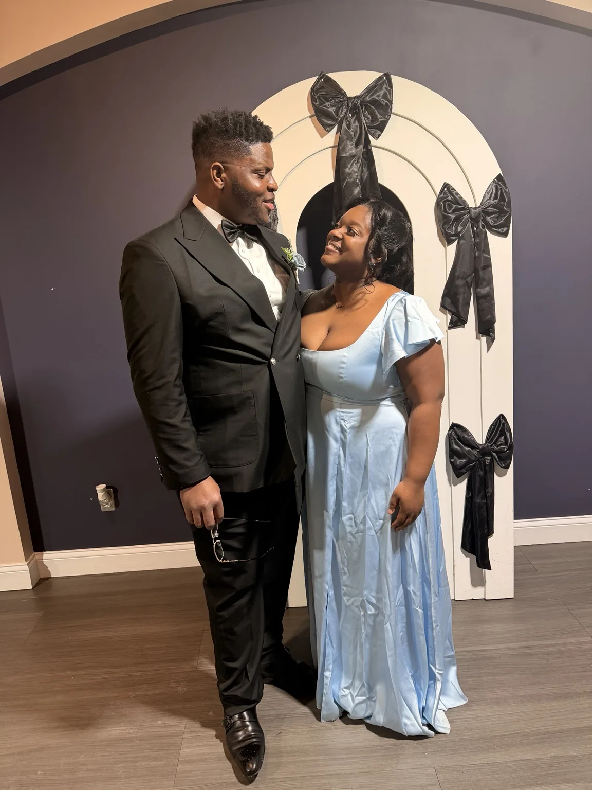 Clark and Gloria together in a gallery memory